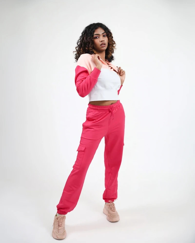 Women’s Cargo Jogger Co-Ord Set – Sweatshirt & Cargo Pants